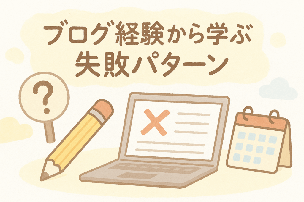 ブログ経験から学ぶ失敗パターン