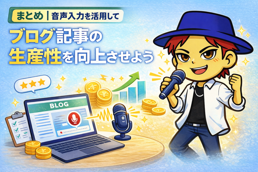 ​まとめ｜音声入力を活用してブログ記事の生産性を向上させよう