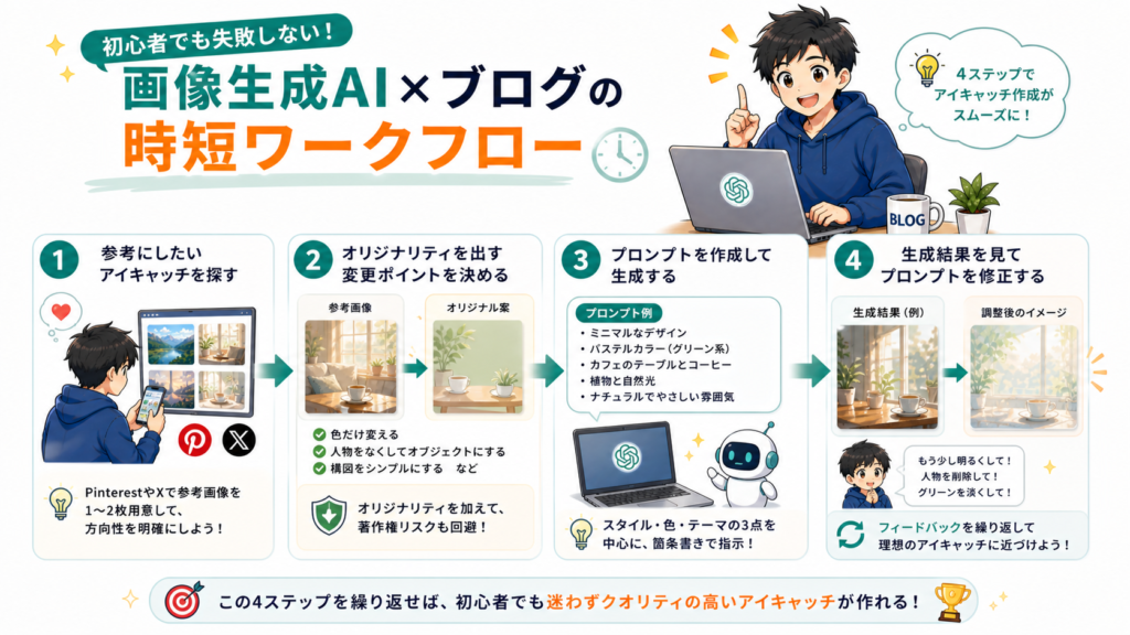 初心者でも失敗しない！「画像生成AI×ブログ」の時短ワークフロー